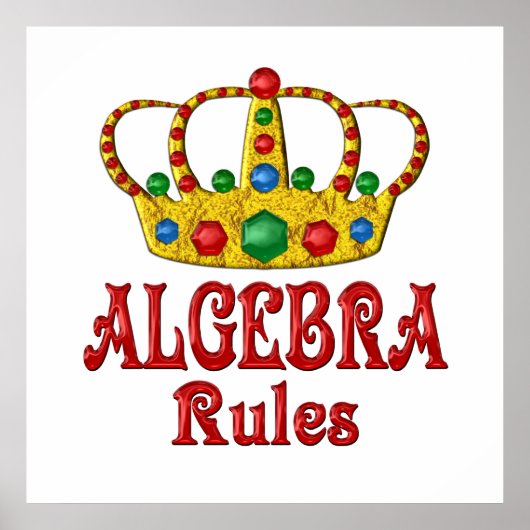ALGEBRA-regels Poster (Voorkant)