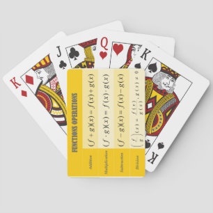 Algebra Speelkaarten: Operaties van Functies Pla Pokerkaarten