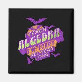 Algebra Teacher Halloween Soky Ghost Math Mathemat Magneet (Voorkant)