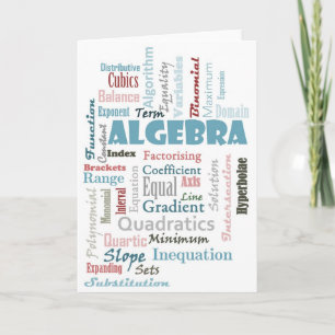 Algebra Vocabulary Kaart