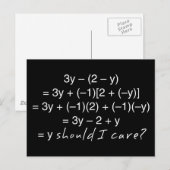 Algebra Waarom zou ik Humor moeten geven Briefkaart (Voorkant / Achterkant)