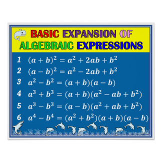 Algebra Wiskunde Klaslokaal Poster - Blue Ocean Perfect Poster