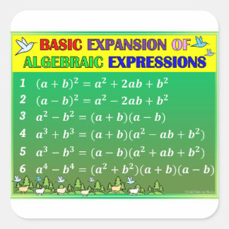Algebra Wiskunde Klaslokaal Stickers - Green Fores