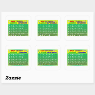 Algebra Wiskunde Sticker - Groen Woud