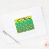 Algebra Wiskunde Sticker - Groen Woud (Envelop)