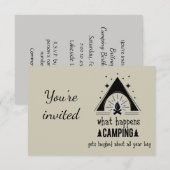 Algemane uitnodiging Aangepaste grappige camping c (Voorkant / Achterkant)