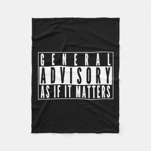 Algemeen adviesbord - alsof het Sticker is Fleece Deken (Voorkant)