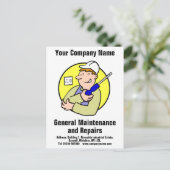 Algemeen Briefkaart voor onderhoud en reparatie (Staand voorkant)