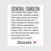 Algemeen chirurg sticker (Vel)