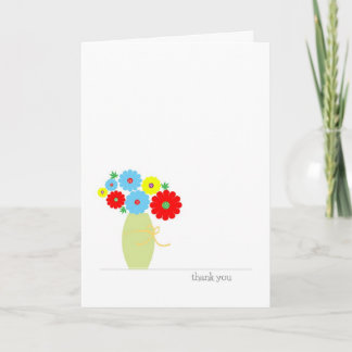Algemeen dank u kaarden, Kleurrijke Bloemen in een Bedankkaart