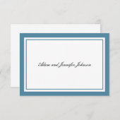 Algemeen Dank u Nota Kaarten (Staal Blauw/Wit) (Voorkant / Achterkant)