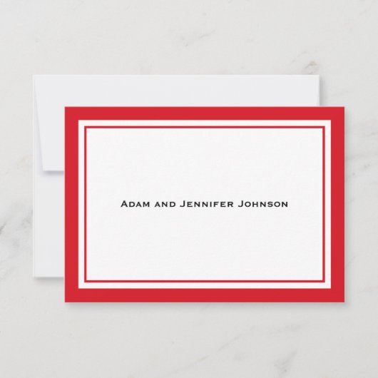 Algemeen Dank u Noteer Kaarten (rood / wit) (Voorkant)