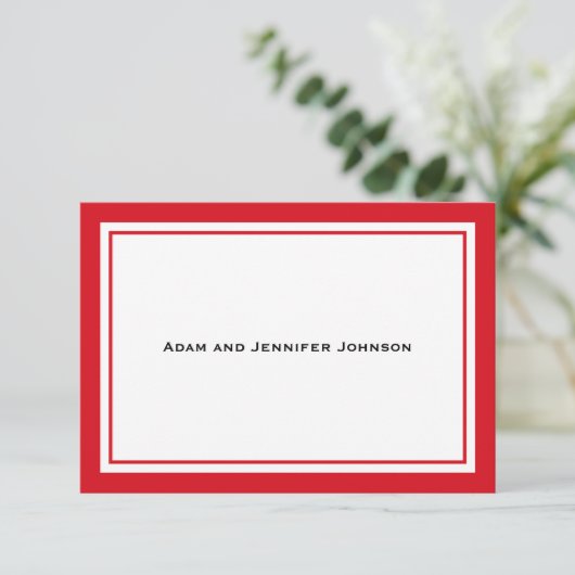 Algemeen Dank u Noteer Kaarten (rood / wit) (Staand voorkant)