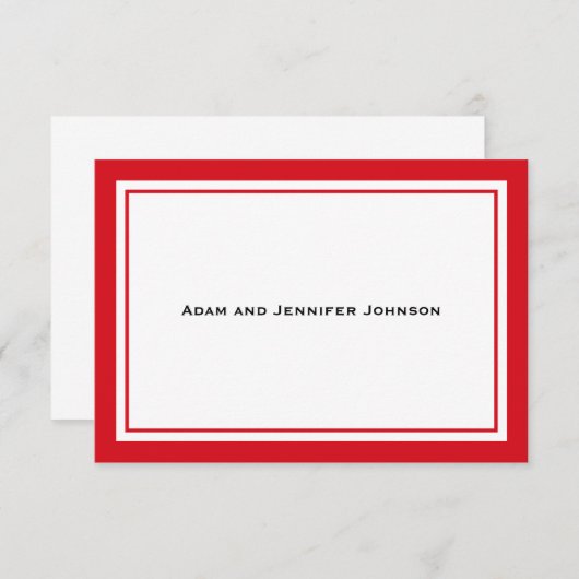 Algemeen Dank u Noteer Kaarten (rood / wit) (Voorkant / Achterkant)