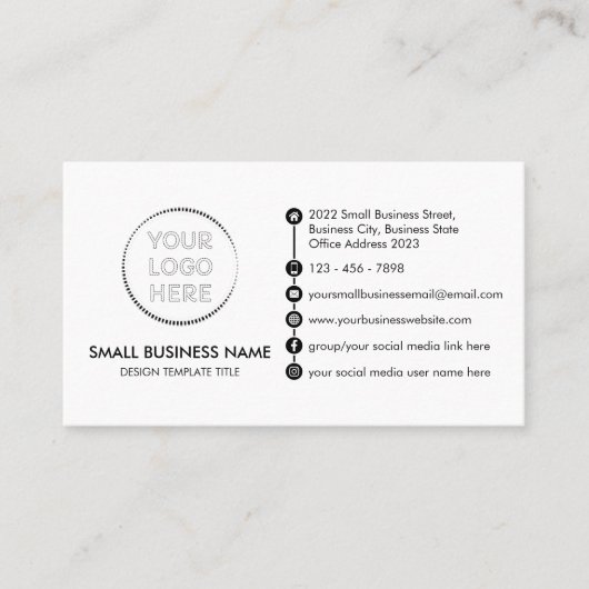 Algemeen ontwerp met aangepaste Logo sociale media Visitekaartje (Voorkant)