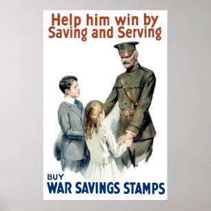 Algemeen Pershing - Koop oorlogsbesparende zegels Poster