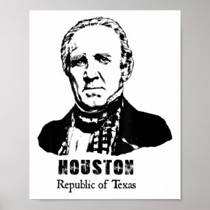 Algemeen President Sam Houston Republic Texas Revo Poster