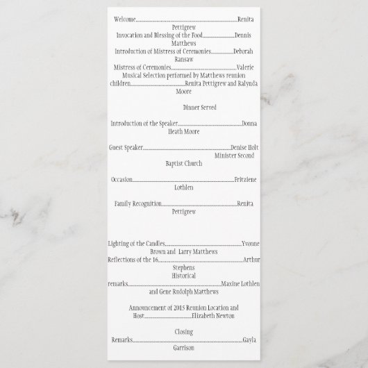 Algemeen programma (Achterkant)