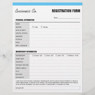 Algemeen registratieformulier flyer