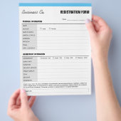 Algemeen registratieformulier  flyer (Hand)