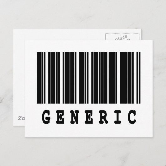algemeen streepjescodeontwerp briefkaart (Voorkant / Achterkant)