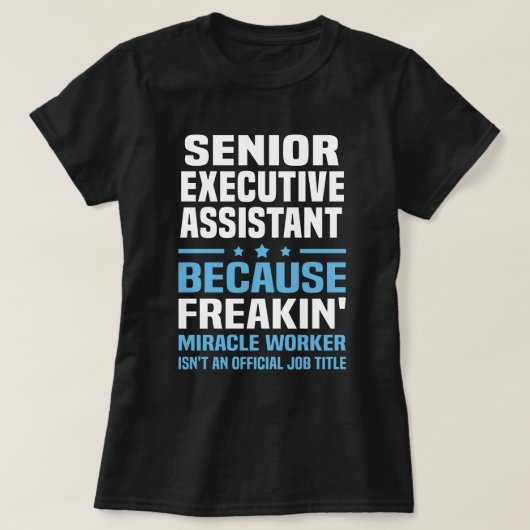 Algemeen uitvoerend assistent t-shirt (Design voorkant)