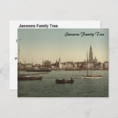 Algemeen Uitzicht Antwerpen II, België Briefkaart (Voorkant / Achterkant)