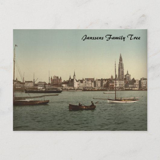 Algemeen Uitzicht Antwerpen II, België Briefkaart (Voorkant)