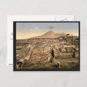Algemeen uitzicht en Vesuvius, Pompeii, Italië  Briefkaart (Voorkant / Achterkant)