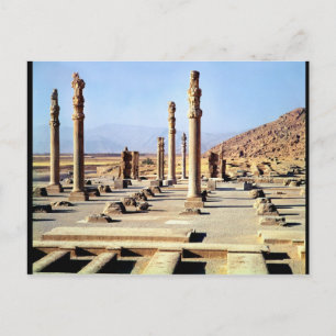 Algemeen uitzicht van Apadana opgerichte c.518 BC Briefkaart