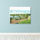 Algemeen Uitzicht van Baxter Blvd, Route # 1 Canvas Afdruk (Insitu (Houten vloer))