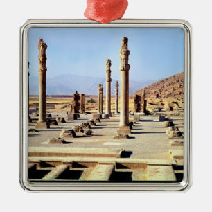 Algemeen uitzicht van de Apadana, opgericht onder Metalen Ornament