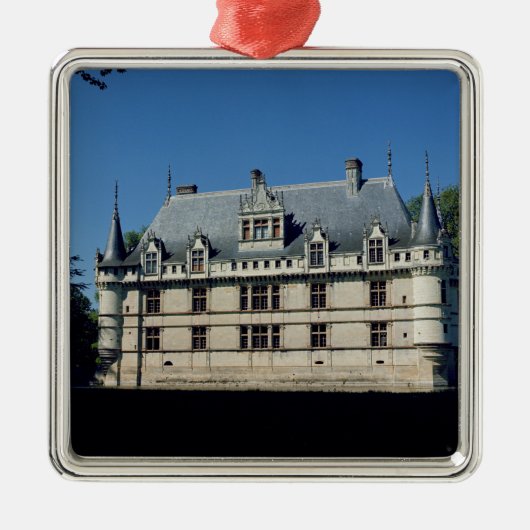 Algemeen uitzicht van de Chateau d'Azay-le-Rideau Metalen Ornament (Voorkant)
