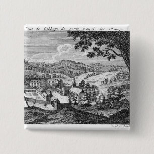 Algemeen uitzicht van het Abbey of Port-Royal des Vierkante Button 5,1 Cm