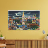 Algemeen Uitzicht van het natuurpark Luna bij nach Canvas Afdruk (Insitu (Woonkamer))