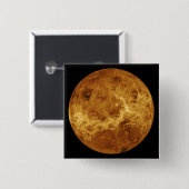 Algemeen uitzicht van het oppervlak van Venus Vierkante Button 5,1 Cm (Voorkant /achterkant)