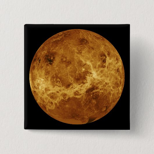 Algemeen uitzicht van het oppervlak van Venus Vierkante Button 5,1 Cm (Voorkant)