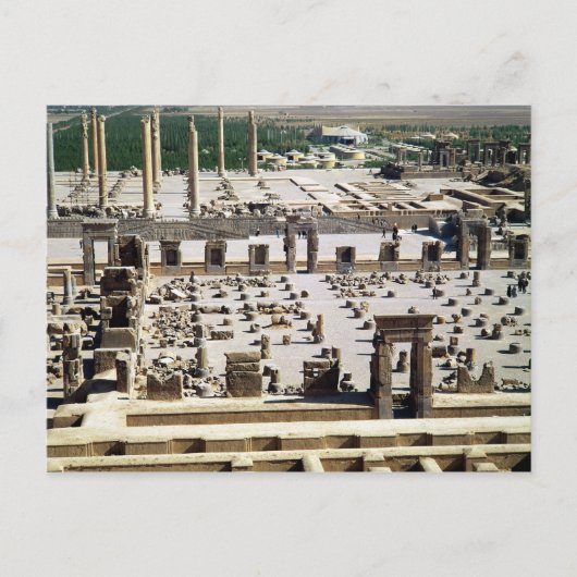 Algemeen uitzicht van het paleis, Achaemeniaanse p Briefkaart (Voorkant)