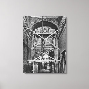 Algemeen uitzicht van het vestibule canvas afdruk