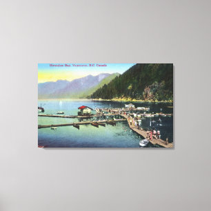 Algemeen Uitzicht van Hoefijzer Bay en Crowded Har Canvas Afdruk