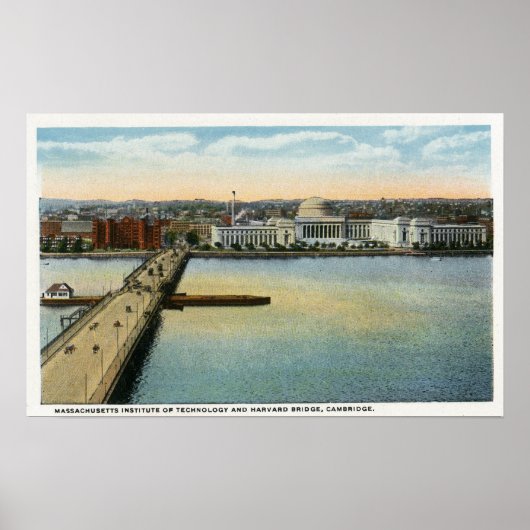 Algemeen Uitzicht van MIT en Harvard Bridge, Poster (Voorkant)