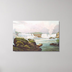 Algemeen Uitzicht van Niagara-Herfsten van Canadia Canvas Afdruk