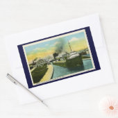 Algemeen Uitzicht van Soo Locks van onderen, Soo,  Rechthoekige Sticker (Envelop)