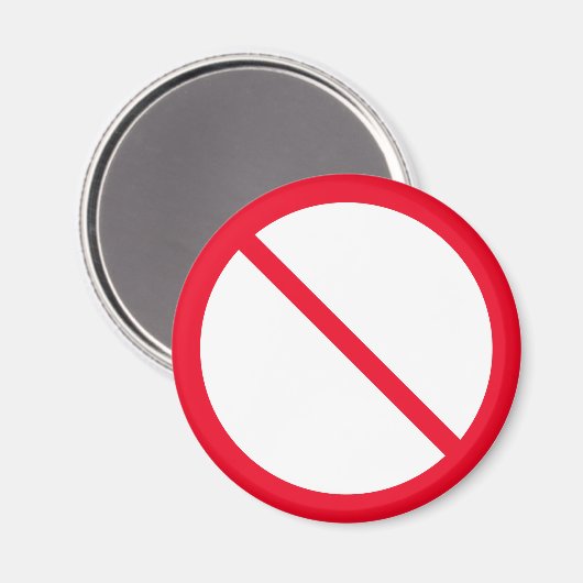 Algemeen verbod | Rood cirkelteken | Magneet (Voorkant / Achterkant)