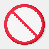 Algemeen verbod | Rood cirkelteken | Magneet (Voorkant)