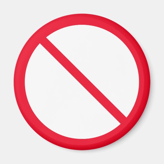 Algemeen verbod | Rood cirkelteken | Magneet (Voorkant)