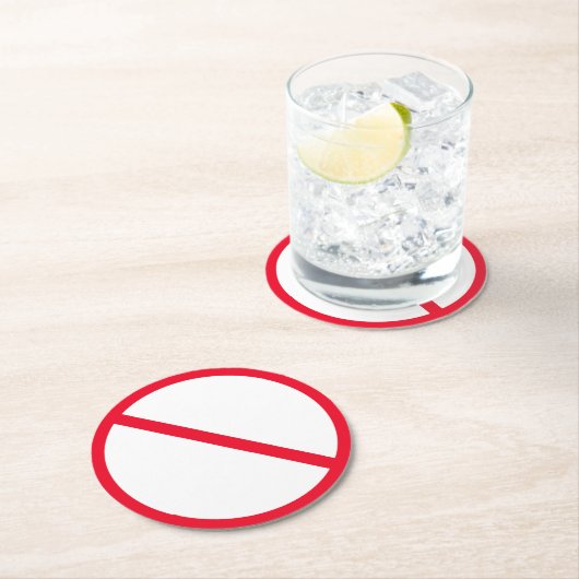 Algemeen verbodsteken | Aangepaste ronde Onderzett Ronde Kartonnen Onderzetter (Insitu)