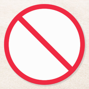 Algemeen verbodsteken   Aangepaste ronde Onderzett Ronde Kartonnen Onderzetter