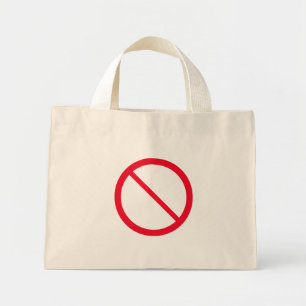 Algemeen verbodsteken   Kleine Canvas tas
