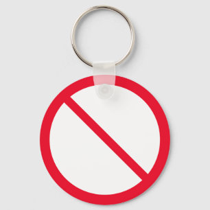 Algemeen verbodsteken   Metal Circle-Sleutelhanger Sleutelhanger
